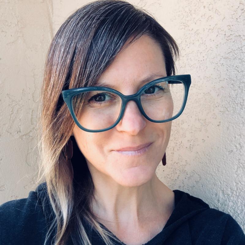 Christine Cali selfie with glasses